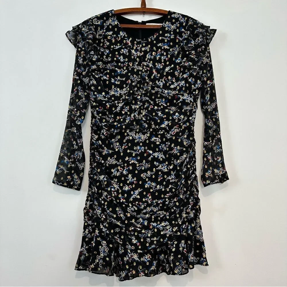Veronica Beard Parc Printed Silk Blend Dress Size 8 - Picture 3 of 11
